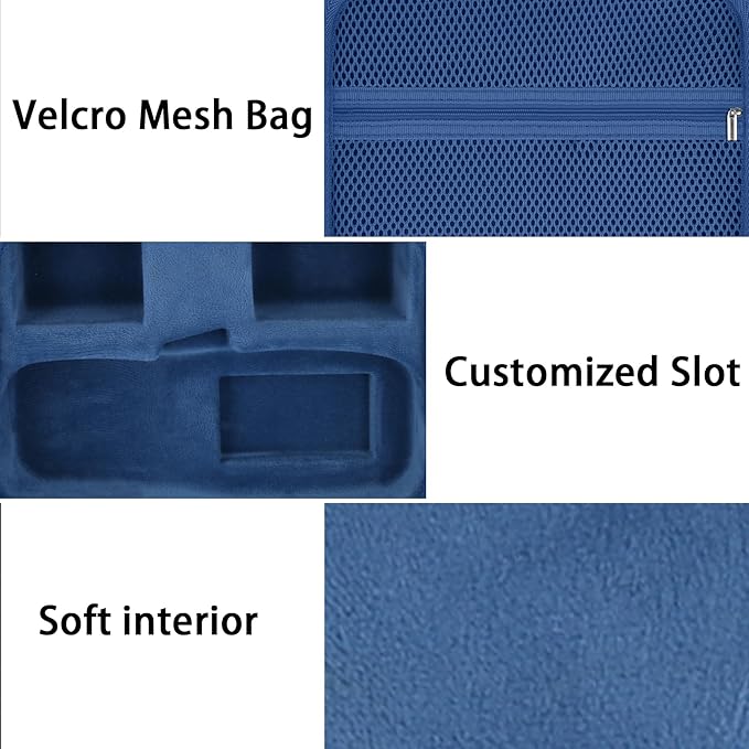 Label Printer Case Compatible with DYMO LetraTag LT-100H/LT-100H Plus Handheld Label Maker(Blue Case)