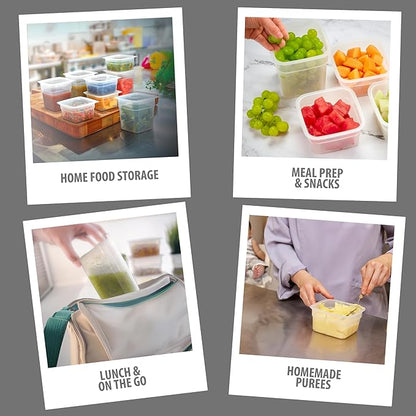 Cambro Food Storage Storage Containers with Lids - Translucent (Microwave Safe and BPA-Free) - 16 and 32 oz (ounce) Food Storage Container - (20 Piece Set)