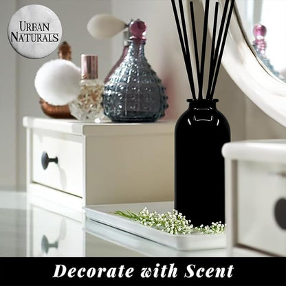 Urban Naturals Crisp White Linen Reed Diffuser Gift Set | with Citrus, Ozone, Ylang-Ylang, Lilies & Sandalwood Notes for a Fresh, Clean Cotton Smelling Home