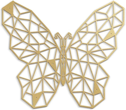 SIGNLEADER Metal Wall Art Decor The Butterfly Effect Modern Abstract Wall Sculpture Hangings Home Decoration for Living Room, Bedroom, Bathroom, Kitchen, Outdoor - 18" Gold