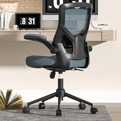 Ergonomic Office Desk Chair with Waterfall Seat and S-Shaped Back for Lower Back & Leg Pressure Relief, Comfortable for 8+ Hours Sitting