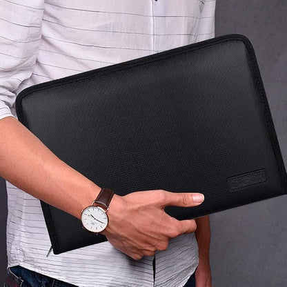 ENGPOW Expanding File Folder Important Document Organizer Fireproof Document Bag-A4 Size, 25 Pockets,Color Labels,Non-Itchy Silicone Coated Portable Filing Organizer Folder(14.3" x 9.8")