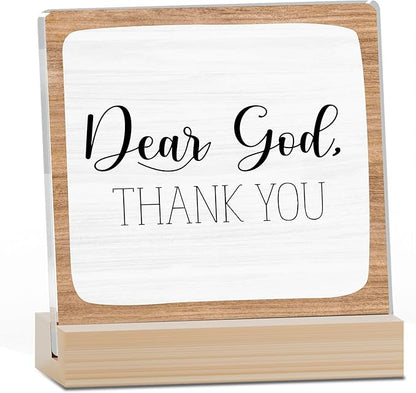 Farmhouse Decor, Acrylic Christian God Home Decorations, Aesthetic Entry Way Table Shelf Decor, Living Room Table Accessories, Boho Office Decorations For Work (08)