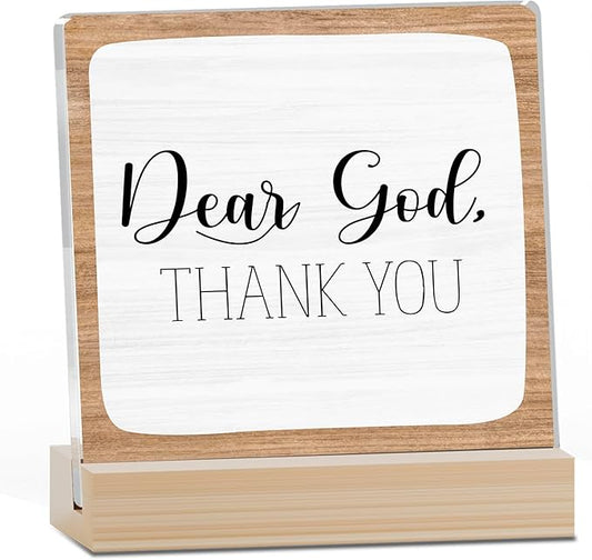 Farmhouse Decor, Acrylic Christian God Home Decorations, Aesthetic Entry Way Table Shelf Decor, Living Room Table Accessories, Boho Office Decorations For Work (08)
