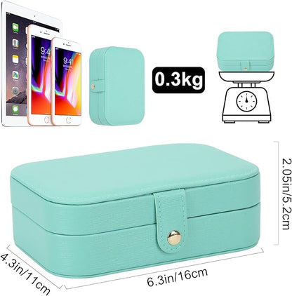 Jewelry Box, Travel Jewelry Organizer Case Small Jewelry Storage and Organizers Craft Containers Travel Mini Organizer/GREEN