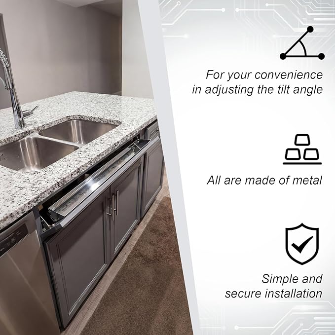 1 Set 31 Inch Stainless Steel Sink Drawer Tip Out Tray Kit Include Tip-Out Sink Trays and Hinges Large Pull Out Storage Organizer for Kitchen Bathroom Base Cabinets