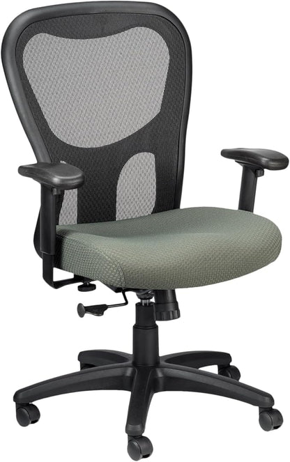 Tempur-Pedic TP9000C Mesh Swivel Task Chair with Tempur Material, Cooling Gel Layer, Adjustable Armrests, and Lumbar Support, Olive