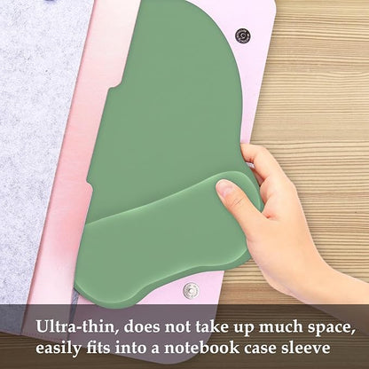 EooCoo Ergonomic Mouse Pad with Wrist Support, Mousepad with Memory Foam Wrist Rest and Non-Slip Base for Computer, Cafe, Home & Office, 9.64 x 8.26 in Office Desk Accessories