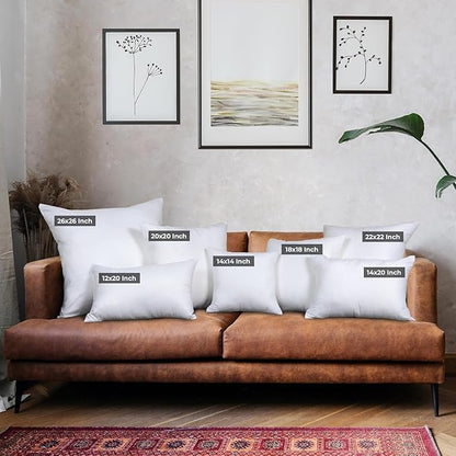 Utopia Bedding Throw Pillows (Set of 1, White) – 12 x 20 Inches Down Alternative Pillows for Bed, Sofa, and Couch - Fluffy Decorative Stuffer Pillow for Indoors & Outdoors