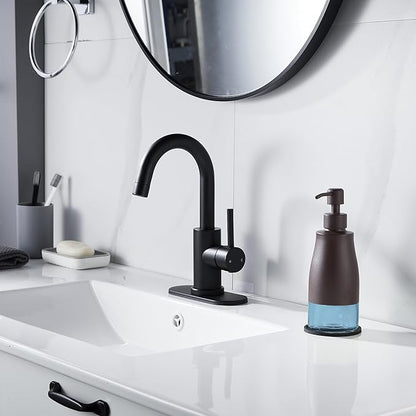 Gaussra Matte Brown Soap Dispenser with Coaster and Stickers, Stainless Steel and Glass Bottle Hand Pump Dispenser, Refillable Liquid Hand Soap Dispenser for Bathroom & Kitchen (11OZ / 320ML)
