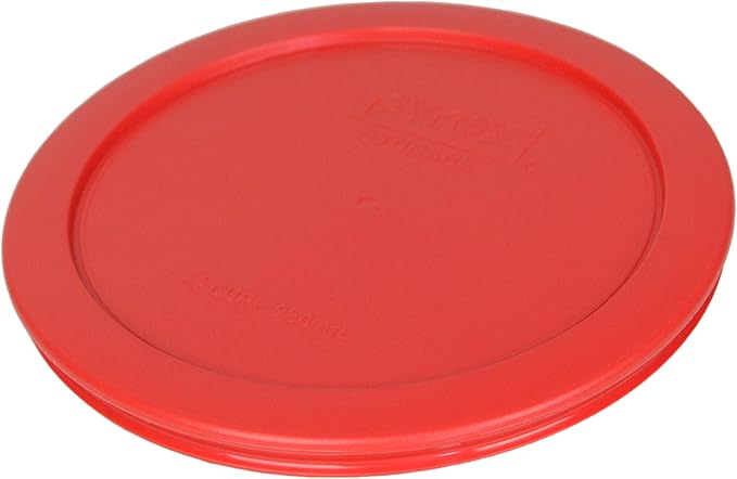 Pyrex 7201-PC 4-Cup Red Food Storage Replacement Lid (4-Pack) - Made in USA