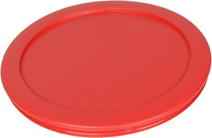 Pyrex 7201-PC 4-Cup Red Food Storage Replacement Lid (4-Pack) - Made in USA