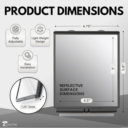 ToiletTree Products Fogless Shower Bathroom Mirror with Squeegee and Travel Bag