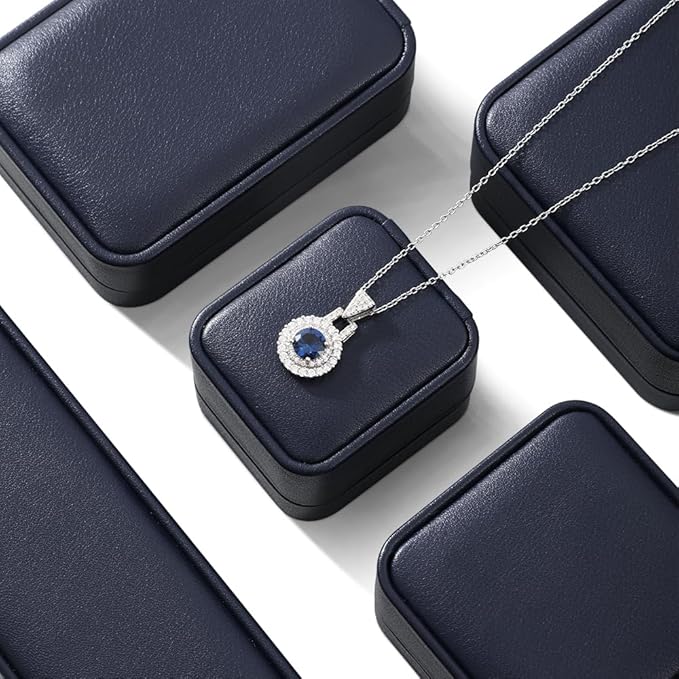 Bracelet Gift Box, Leather Gift Box For Men,Premium Small Gift Boxes,Luxury Bangle Box (Blue)