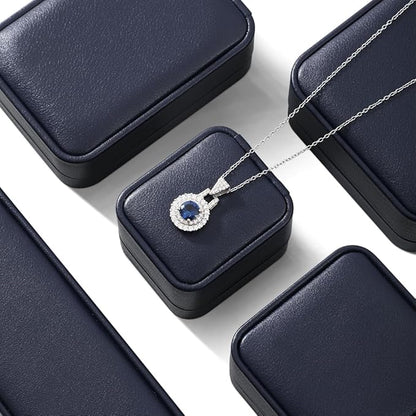 Bracelet Gift Box, Leather Gift Box For Men,Premium Small Gift Boxes,Luxury Bangle Box (Blue)