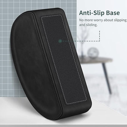 Remote Control Holder with 5 Compartments, KENOBEE Anti-slip Desktop Caddy Storage Organizer for Remote Controllers, Office Supplies, Makeup Brush, Media Accessories, Black