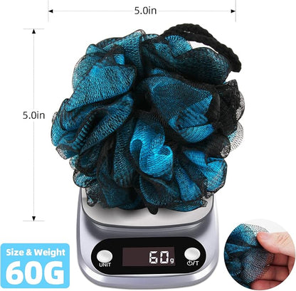 Chuya 60g Bath Loofahs Sponges,Shower Sponge Loofah Body Scrubber Balls for Family Washing 4 Pack