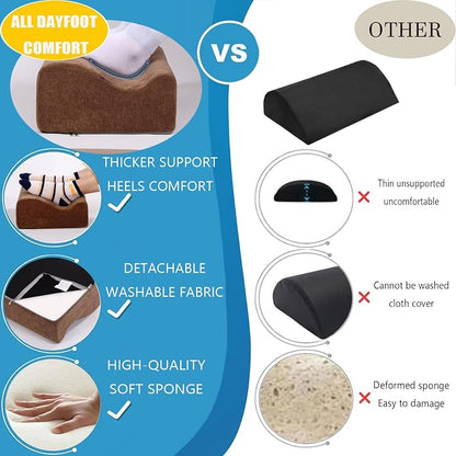 Foot Rest for Under Desk at Work,At Work Soft Ergonomic Footrest,Support Foot Pillow,Heel Chair,Leg Elevation Pillow,(Brown)
