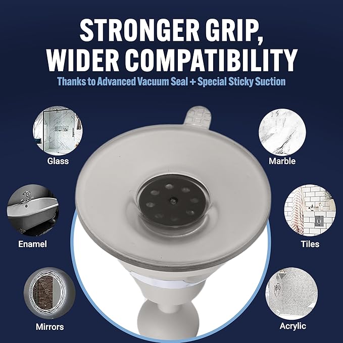 MIRRORVANA Fogless Shower Mirror for Shaving with Upgraded Suction-Cup, 1X Magnifying, 6.3 x 6.3 Inch (Chrome Frame, Grey Suction)
