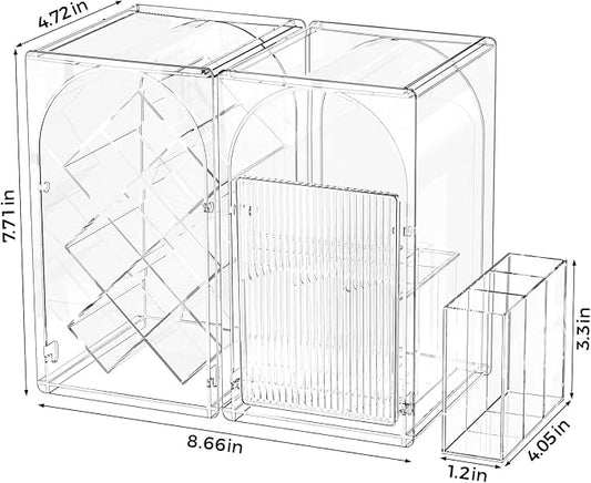 Modular Makeup Organizer, Clear Acrylic Cosmetic Storage Box with Drawer, Vanity Countertop Organizer for Makeup, Skincare and Beauty Accessories – Multiple Styles