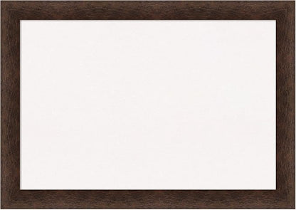 Amanti Art White Cork Board for Wall, 29x41 Vision Board with Brown Wood Frame, Large Corkboard Office Decor for Home Organization, Casual Corkboard Pinboard to display items for home organization