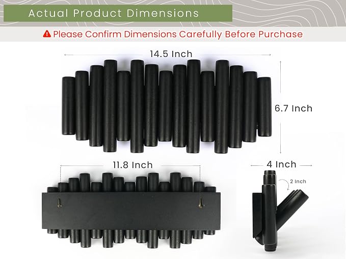Wall Coat Rack - Wall Mounted Coats Rack - Coat Hanger Wall Mount Coat Racks - entryway Hooks Rack - Coat Rack Wall Key Holder - Wooden Coat Rack Walls Mount - Key Hooks for Walls Key Holder