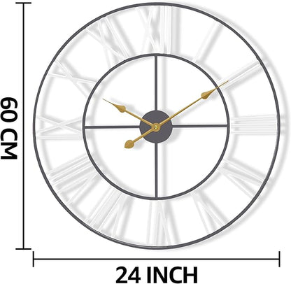 Sorbus Large Wall Clock for Living Room Decor - 24 inch Big Wall Clock Decorative - Battery Operated - Roman Numeral Analog Large Clock for Bedroom, Room, Home, Kitchen, Office, Wall Decor (White)