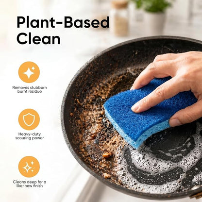 Kitchen Sponges for Washing Dishes, Non-Scratch Cellulose Dish Scrub Sponges, Cleaning Sponges for Household Use, Safe Cleaning Products, Kitchen Sponges Pack of 24, by Superio