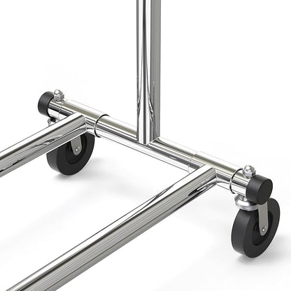 Simple Houseware Heavy Duty Clothing Garment Rack, Holds Up to 150 lbs, 42 to 67 Inches Extendable Rod, Chrome