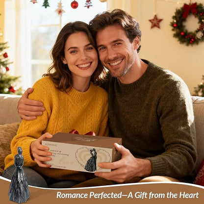 Wedding Anniversary Engagement Gifts for Couples, Room Decor Love Figurines, Black Resin Couple Embracing Sculpture, Aesthetic Statue Knick Knacks for Bedroom, Living Room, Desk, Coffee Table