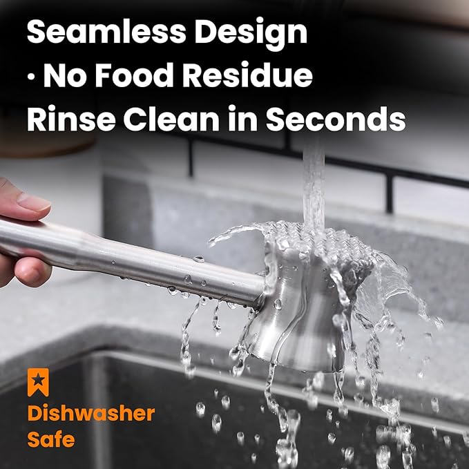 304 Stainless Steel Meat Tenderizer Mallet, Dual Side Meat Hammer Chicken Pounder, Heavy Duty Meat Beater for Steak and Beef, Meat Pounder Kitchen Cooking Mallet Dishwasher Safe