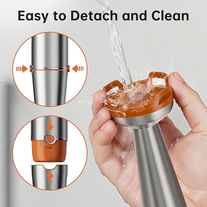 Turelar Immersion Blender Handheld Corded Hand Blenders Set 1100W, Trigger Variable Speed 5 in 1 Stick Emulsifier with Chopper, Whisk and Frother for Soup, Baby Food and Smoothies, Orange