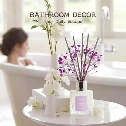 Airkeep Reed Diffuser Set,3.38 fl oz (100 ml) - Lavender Garden Oil Diffusers with 8 Reed Sticks, Home Fragrance Reed Diffuser for Bathroom Shelf Decor