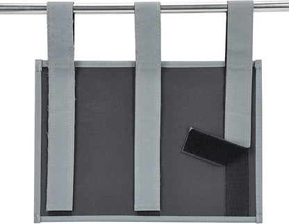 Zafit Hanging Bedside Caddy, Bedside Storage Organizer for Magazine, Phone, Remote control (4 Pockets-Grey)