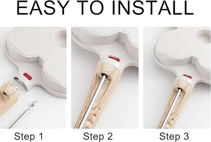 Egg Pan 4 Cup Nonstick Frying Omelette Pan with Lid for Breakfast Skillet for Eggs Pancake with 1 Spatula 1 Brush Black