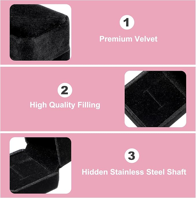 MAQUITA 20 Pcs Velvet Ring Box for Wedding Ceremony Engagement Ring Box Jewelry Boxes Packaging Display Ring Case Earring Storage Holder for Proposal Anniversary Birthday Gift