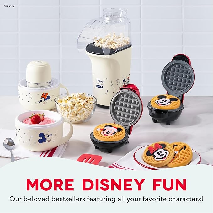 Disney Dash My Mug Ice Cream Maker Bundle - Mini Electric Ice Cream Maker - Creates Gelato, Sorbet & Frozen Yogurt - Easy to Clean & Use - 2 Mugs, Mickey & Minnie Design