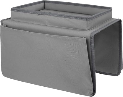 Sofa Armrest Organizer with Cup Holder Tray Chair Arm TV Remote Holder for Recliner Couch Armchair Caddy Bedside Storage Pockets Bag for Cellphone Tablet Book Magazines Drinks Holder Pouch