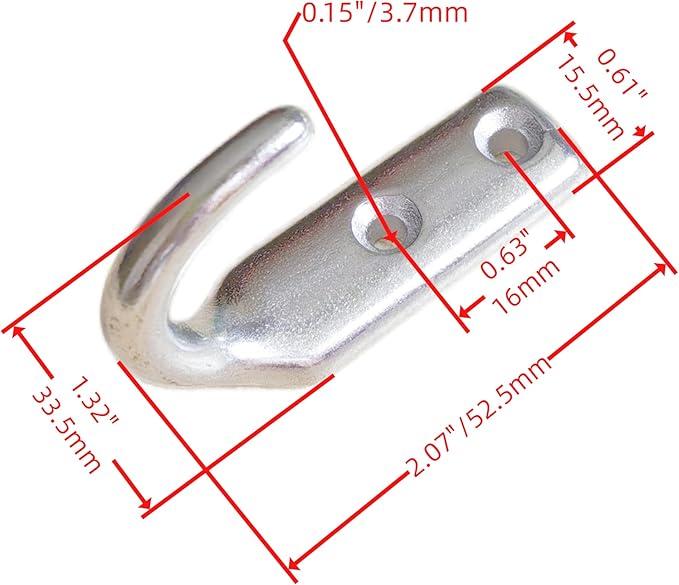 Heavy Duty Stainless Steel 316 Wall Hook, Marine Grade Wall Hanging Key Clothing Single Coupler, Garage Hook Storage Utility Hooks (Type J-4pcs)