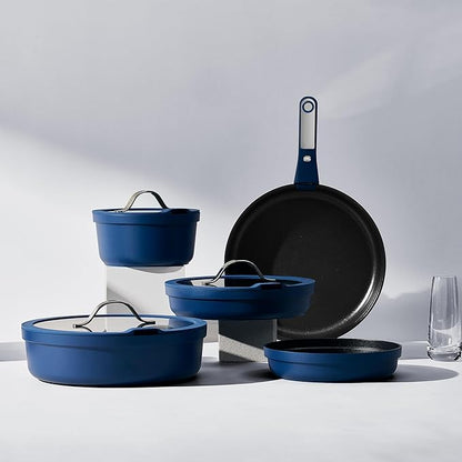 CAROTE 4pcs Non Stick Frying Skillet with Lid, 12inch Nonstick Large Deep Frying Pan, 5.5Qt Saute Induction Pan, Cooking Set with Detachable/Removable Handle,Oven/Dishwasher Safe