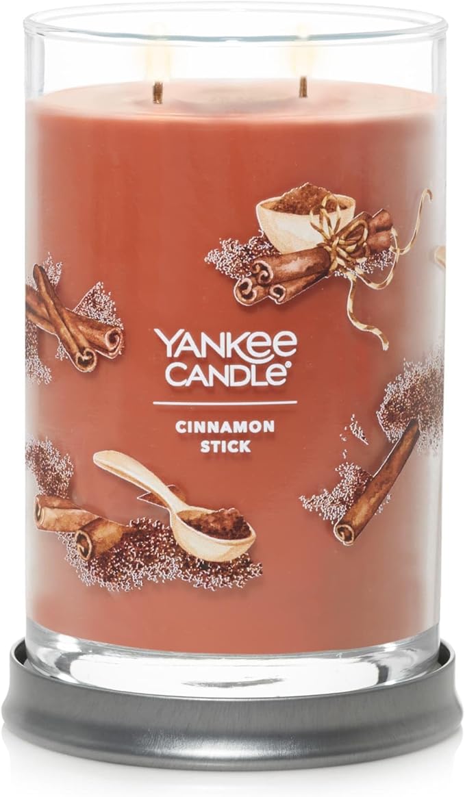 Yankee Candle Cinnamon Stick Scented Signature 20 oz Large Tumbler 2-Wick Candle Over 60 Hours of Burn Time