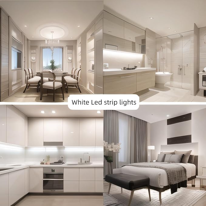 Small Led Light Strip, 12V Updated 24V Dimmable Cuttable LED Lights Strip, 32.8ft 600Leds, Super Bright LED Tape Lights for Living Room, Bedroom, Kitchen, Vanity Mirro,Flexible LED Light Strips