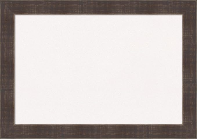 Amanti Art White Cork Board for Wall, 14x20 Vision Board with Brown Wood Frame, Small Corkboard Office Decor for Home Organization, Country Rustic Corkboard Pinboard to Display Items for Home