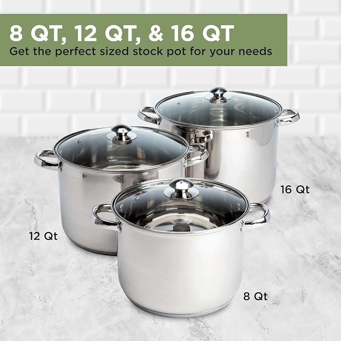 Ecolution Stainless Steel, 8-Quart (Pack of 2)