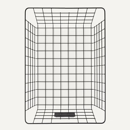 Amazon Basics Wire Storage Baskets for Organizing, Black, Pack of 6
