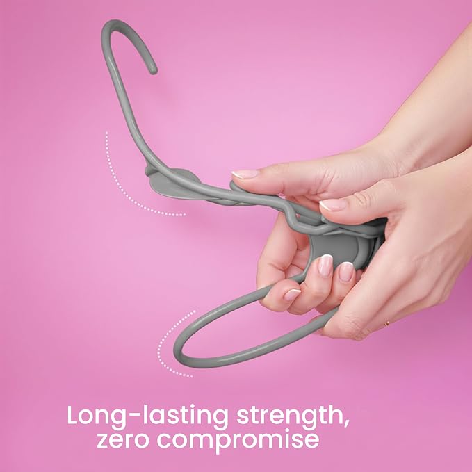 Utopia Home - Plastic Hangers 30 Pack - Space Saving Clothes Hanger - Durable and Strong Closet Organizers and Storage Makes It Ideal Stocking Stuffers or Apartment or Dorm Room Essentials (Grey)