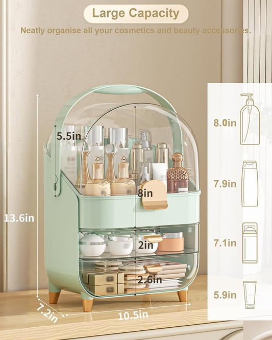 Anylady Makeup Organizer Countertop, Skincare Holder Bathroom Counter Organizer, Storage Box Cosmetic Display Cases, Teen Girl Gifts Make up Organizers for Vanity, Dresser