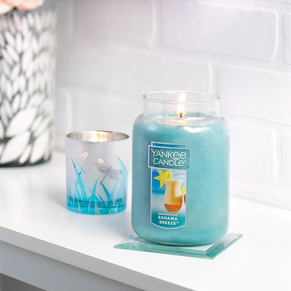 Yankee Candle Bahama Breeze Scented Classic 22oz Large Jar Single Wick Candle Over 110 Hours of Burn Time Perfect for Tropical Beach-Themed Setting Perfect for Gifting