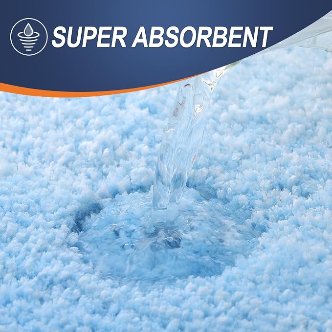 OLANLY Small Bathroom Rugs Mat 24x16, Extra Soft Absorbent Microfiber Bath Rugs, Rubber Backing, Quick Dry, Machine Washable Bath Mats for Bathroom, Tub and Shower, Home Decor Accessories, Sky Blue