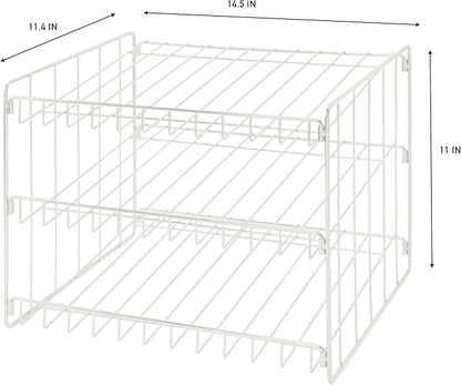 Kitchen Details 3 Tier Can Storage Organizer Rack in White